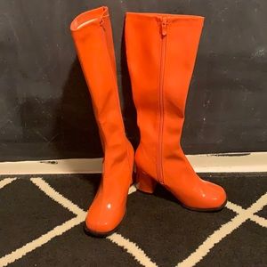 Orange boots